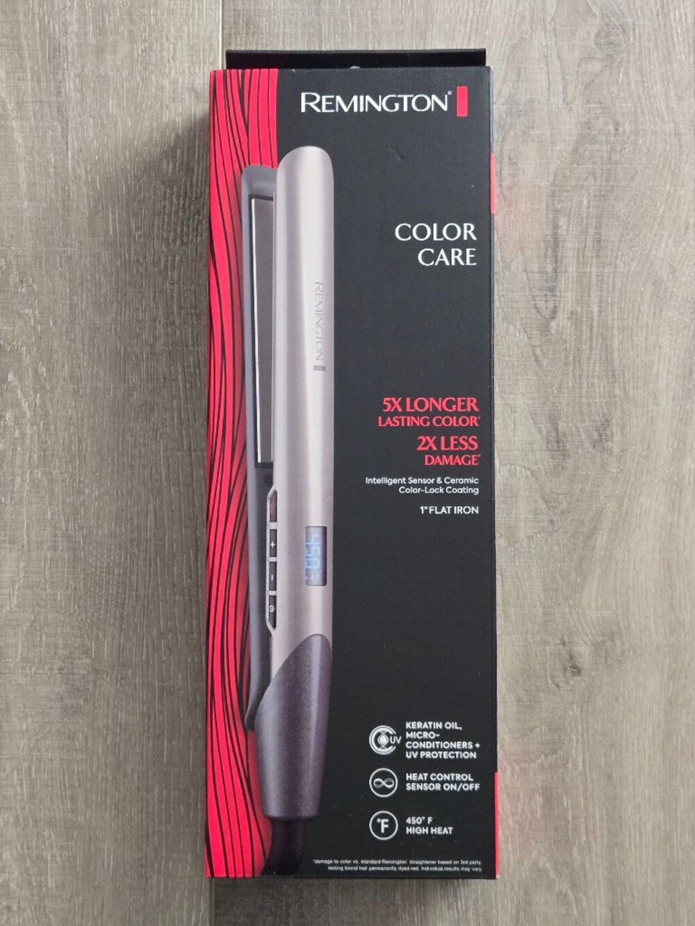 New Remington 1" Color Care Hair Straightener Flat Iron Keratin Infused S8A900